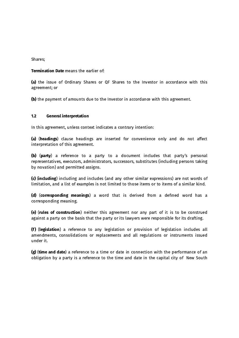 Simple Agreement for Future Equity, page 6 of 14