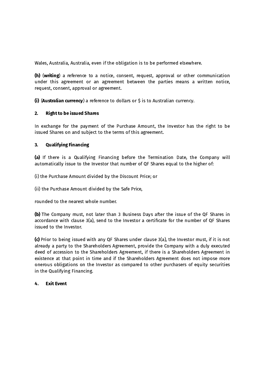 Simple Agreement for Future Equity, page 7 of 14