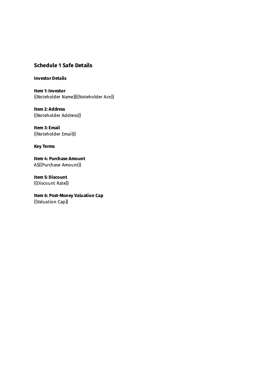Simple Agreement for Future Equity, page 14 of 14